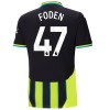 Maillot de Supporter Manchester City Foden 47 Extérieur 2024-25 Pour Enfant